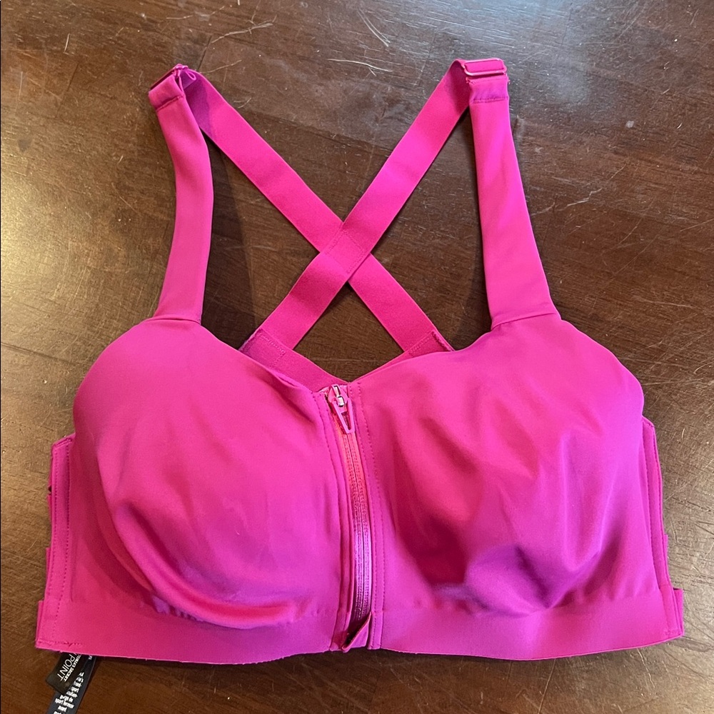 Victorias Secret KNOCKOUT Front Close Sports Bra Magenta Pink Max Support 34DD